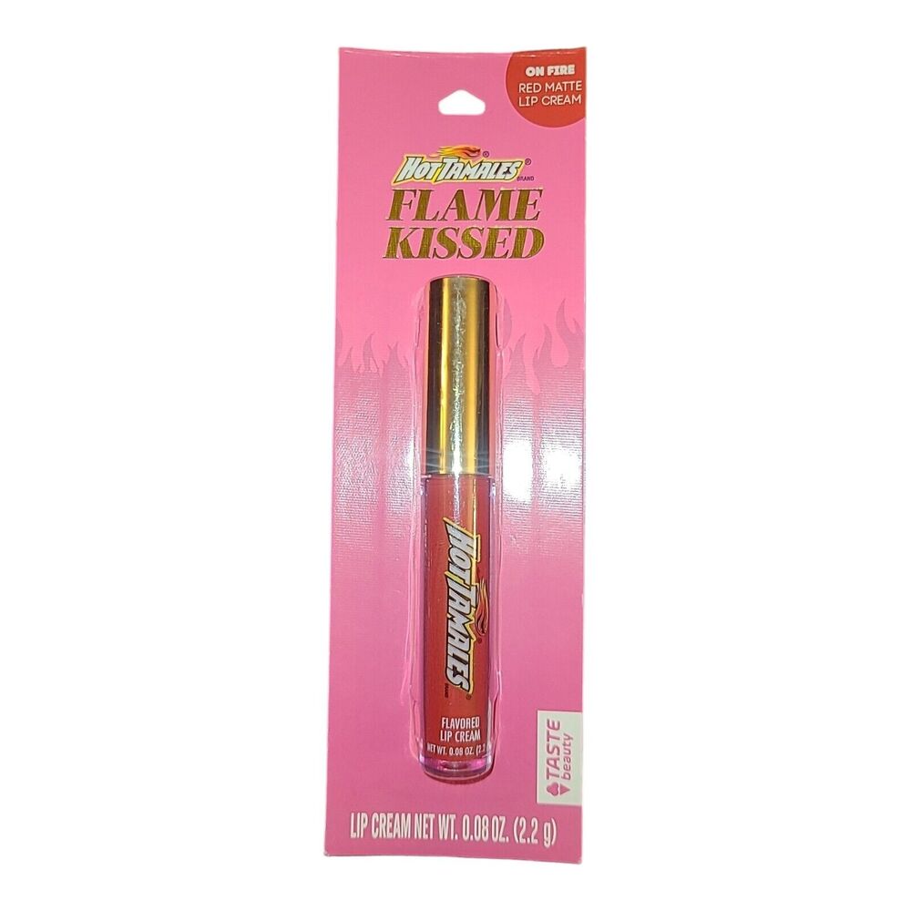Hot Tamales Candy Flame Kissed Lip Gloss On Fire Red Matte Lip Cream 0.08oz 2024